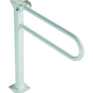24" Folding Grab Bar on Floor Mount Pedestal, Vinyl Coated