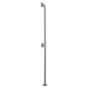 48" Floor to Wall Vertical Grab Bar, Stainless Steel