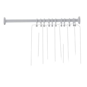 Shower Curtain Rod, Straight, 86", White Nylon